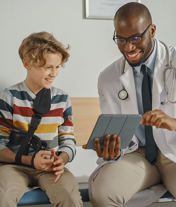doctor with a child patient